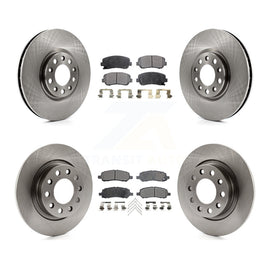 [Front+Rear] 2013-2016 Dodge Dart Premium OE Brake Rotors & Ceramic Pads Kit For Max Braking