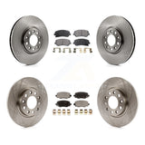 Front Rear Disc Brake Rotors And Ceramic Pads Kit For Chrysler 200