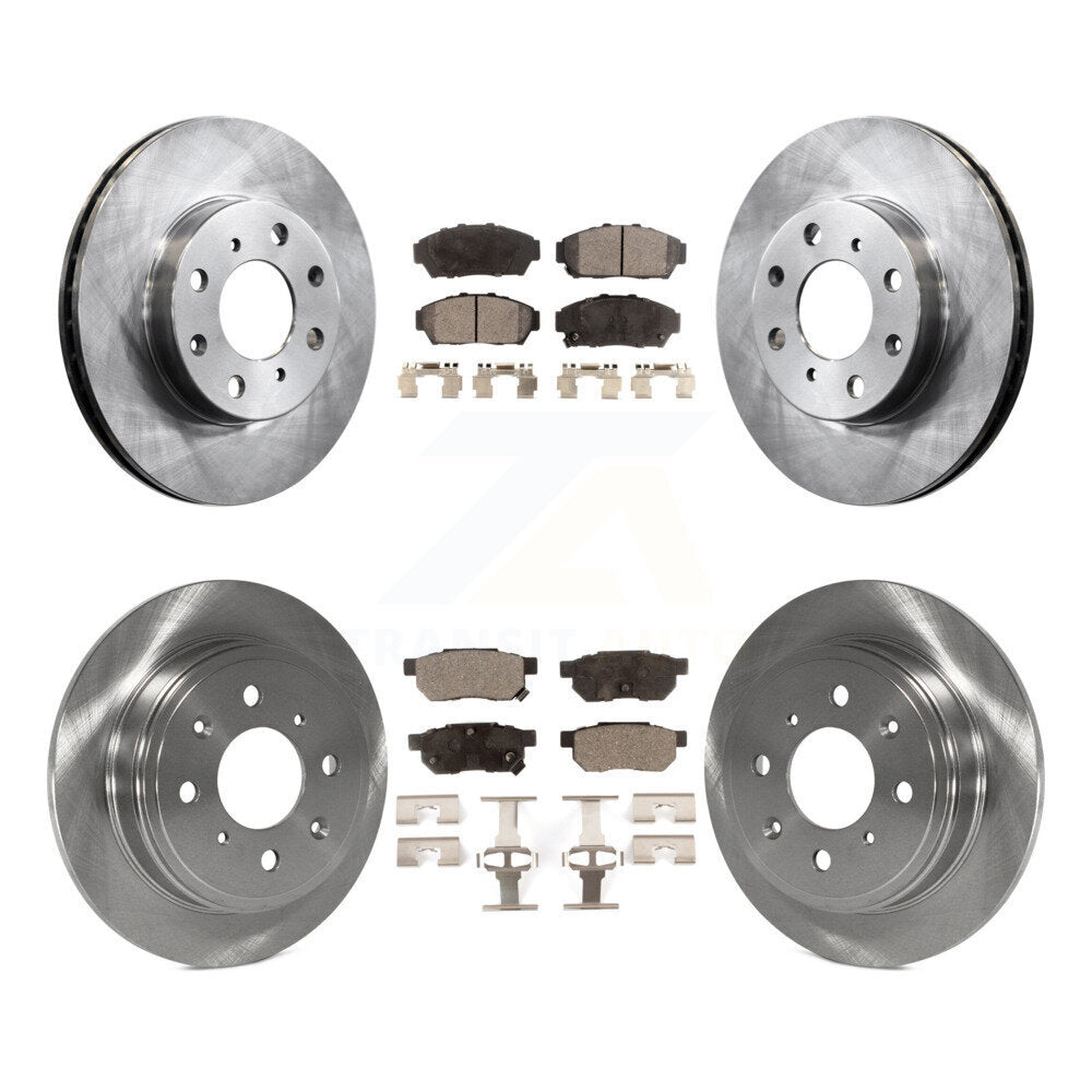 Front Rear Brake Rotor And Ceramic Pad Kit For Honda Civic EX with Sedan Non-ABS