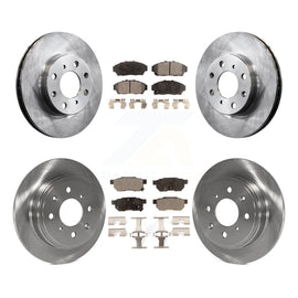 Front Rear Brake Rotor And Ceramic Pad Kit For Honda Civic EX with Sedan Non-ABS