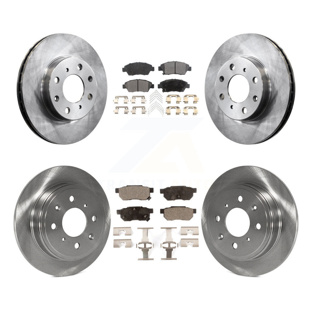 Front Rear Disc Brake Rotors And Ceramic Pads Kit For Honda Civic