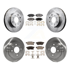 Front Rear Disc Brake Rotors And Ceramic Pads Kit For Honda Civic