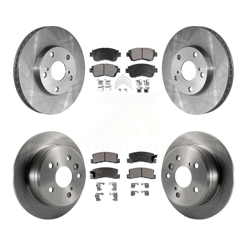 Front Rear Disc Brake Rotors And Ceramic Pads Kit For Toyota Camry