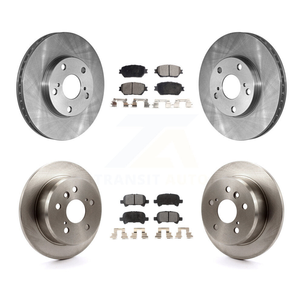 [Front+Rear] 2005-2006 Toyota Camry Base/LE Premium OE Brake Rotors & Ceramic Pads Kit For Max Braking