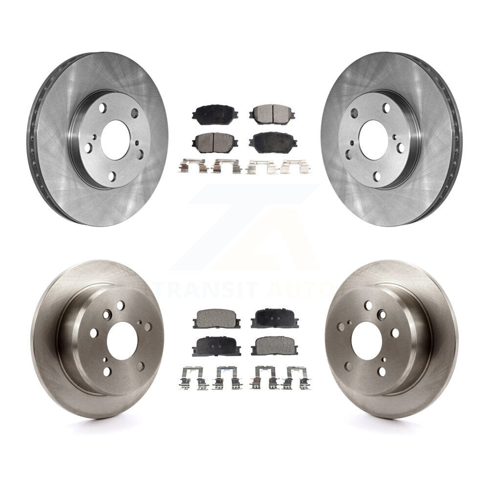 [Front+Rear] 2005-2006 Toyota Camry Base/LE Premium OE Brake Rotors & Ceramic Pads Kit For Max Braking