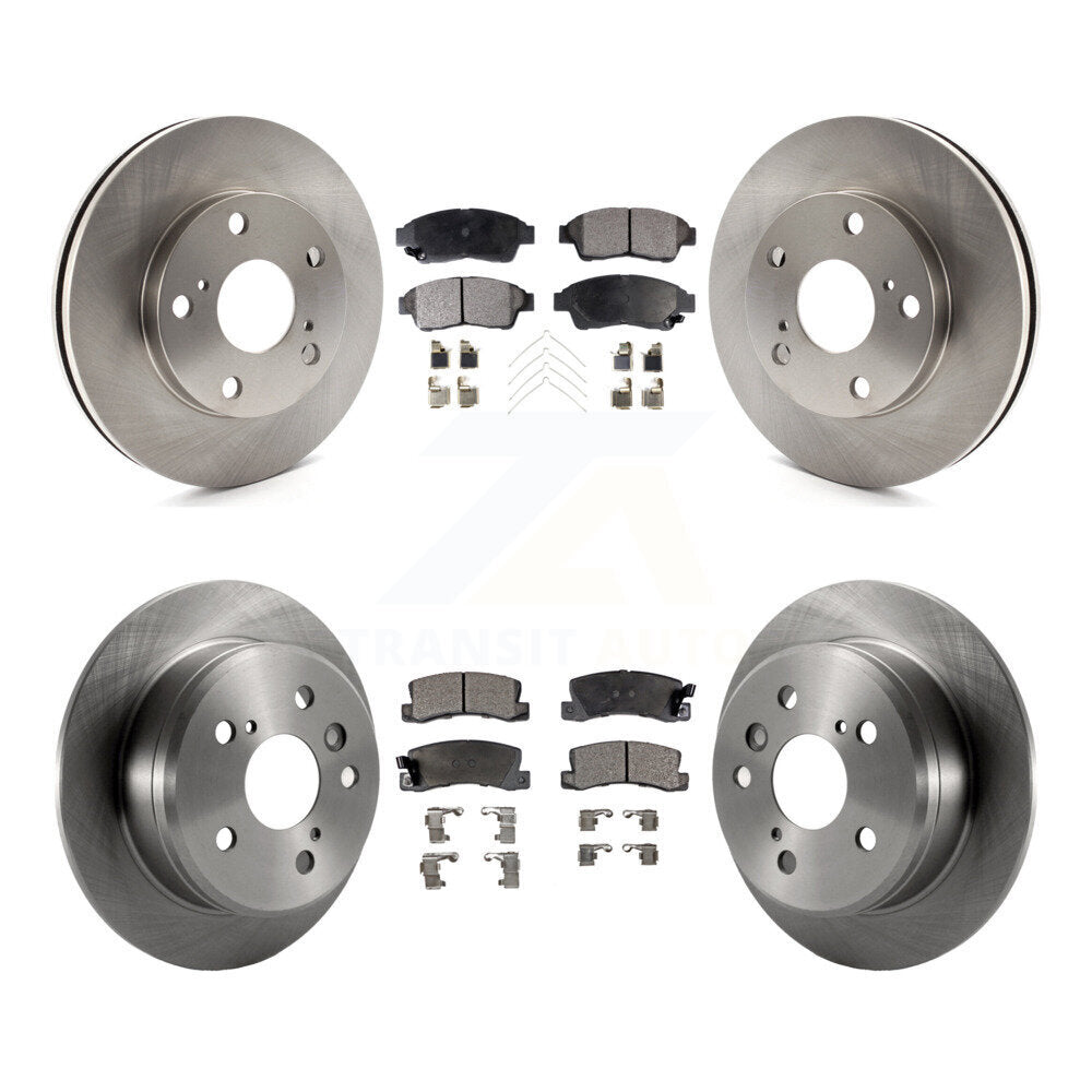Front Rear Disc Brake Rotors And Ceramic Pads Kit For Toyota Camry