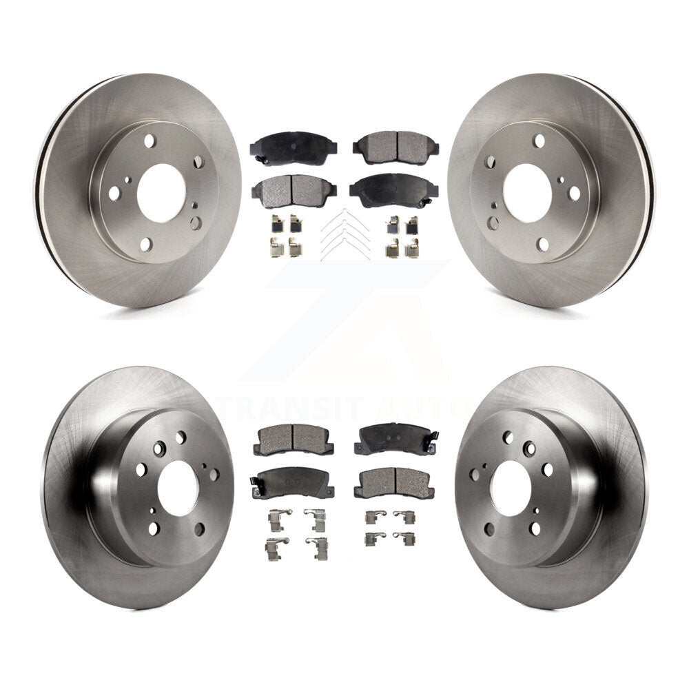 Front Rear Disc Brake Rotors And Ceramic Pads Kit For Toyota Camry