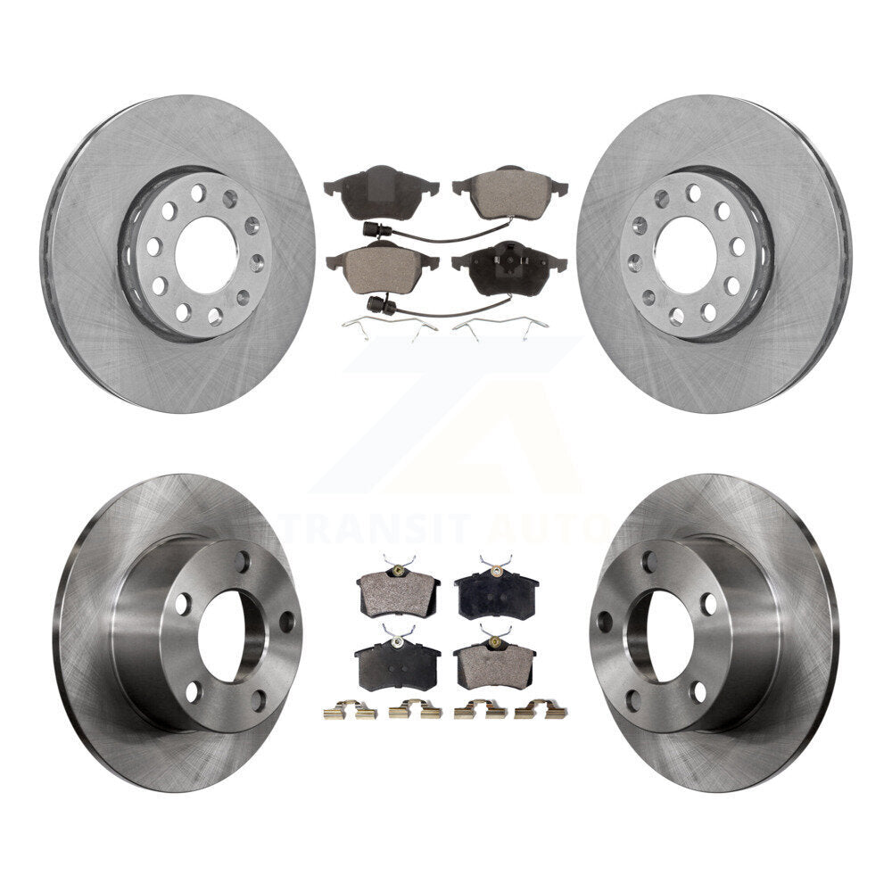 [Front+Rear] 1998-1999 Audi A6 Premium OE Brake Rotors & Ceramic Pads Kit For Max Braking
