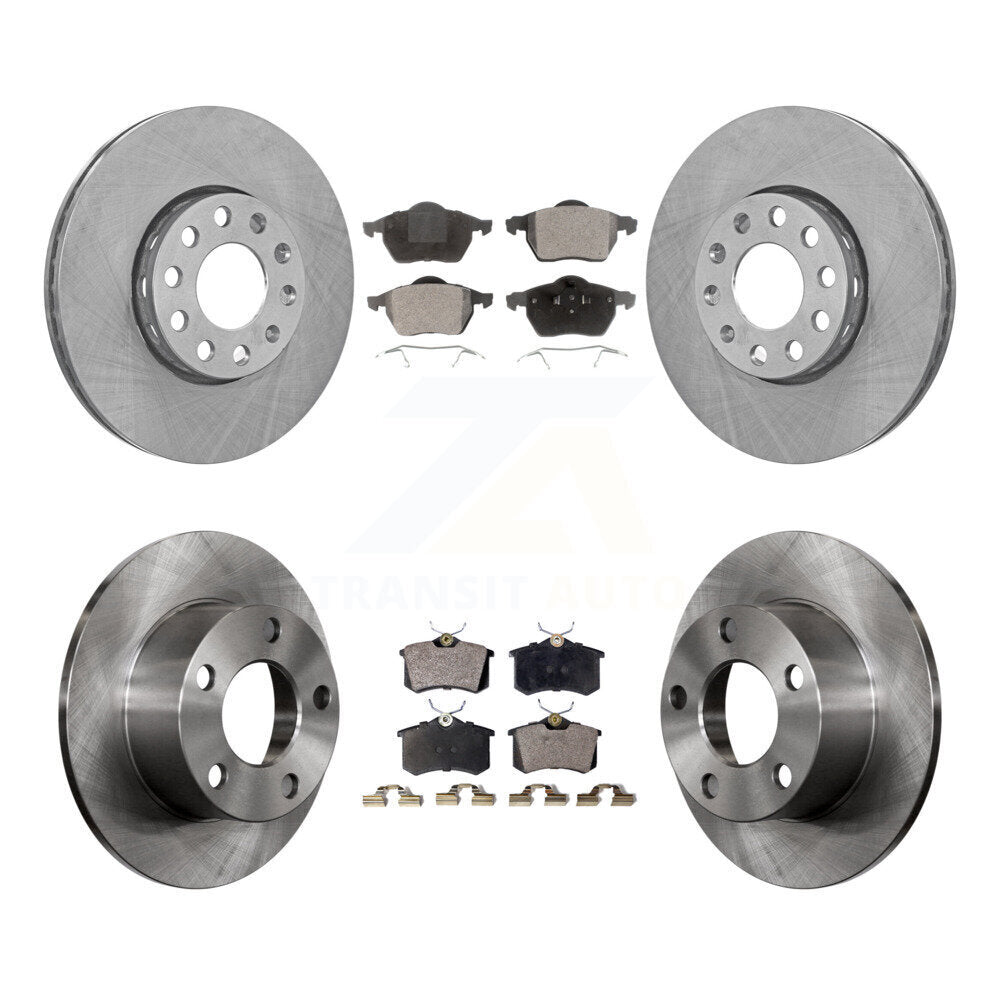 Front Rear Disc Brake Rotors And Ceramic Pads Kit For Volkswagen Passat