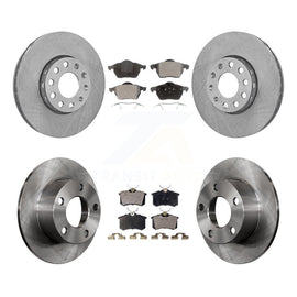 Front Rear Disc Brake Rotors And Ceramic Pads Kit For Volkswagen Passat