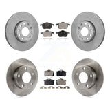 Front Rear Disc Brake Rotors And Ceramic Pads Kit For Volkswagen Passat Audi A4