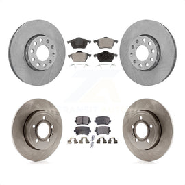 Front Rear Disc Brake Rotors And Ceramic Pads Kit For 2005-2006 Audi A4 Quattro