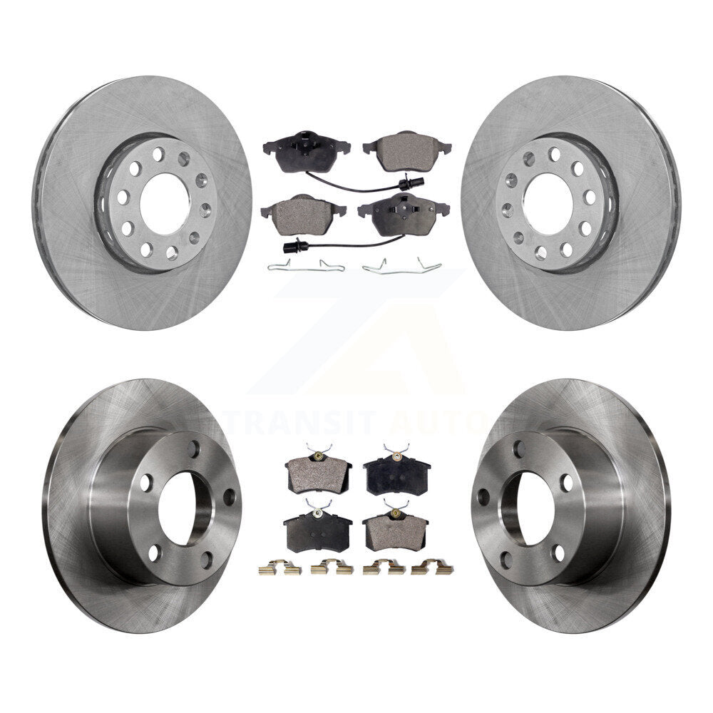 Front Rear Disc Brake Rotors And Ceramic Pads Kit For Volkswagen Passat