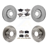 Front Rear Disc Brake Rotors And Ceramic Pads Kit For Volkswagen Passat Audi A4