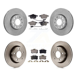 Front Rear Brake Rotors Ceramic Pad Kit For 2002 Volkswagen Passat AWD with 4.0L