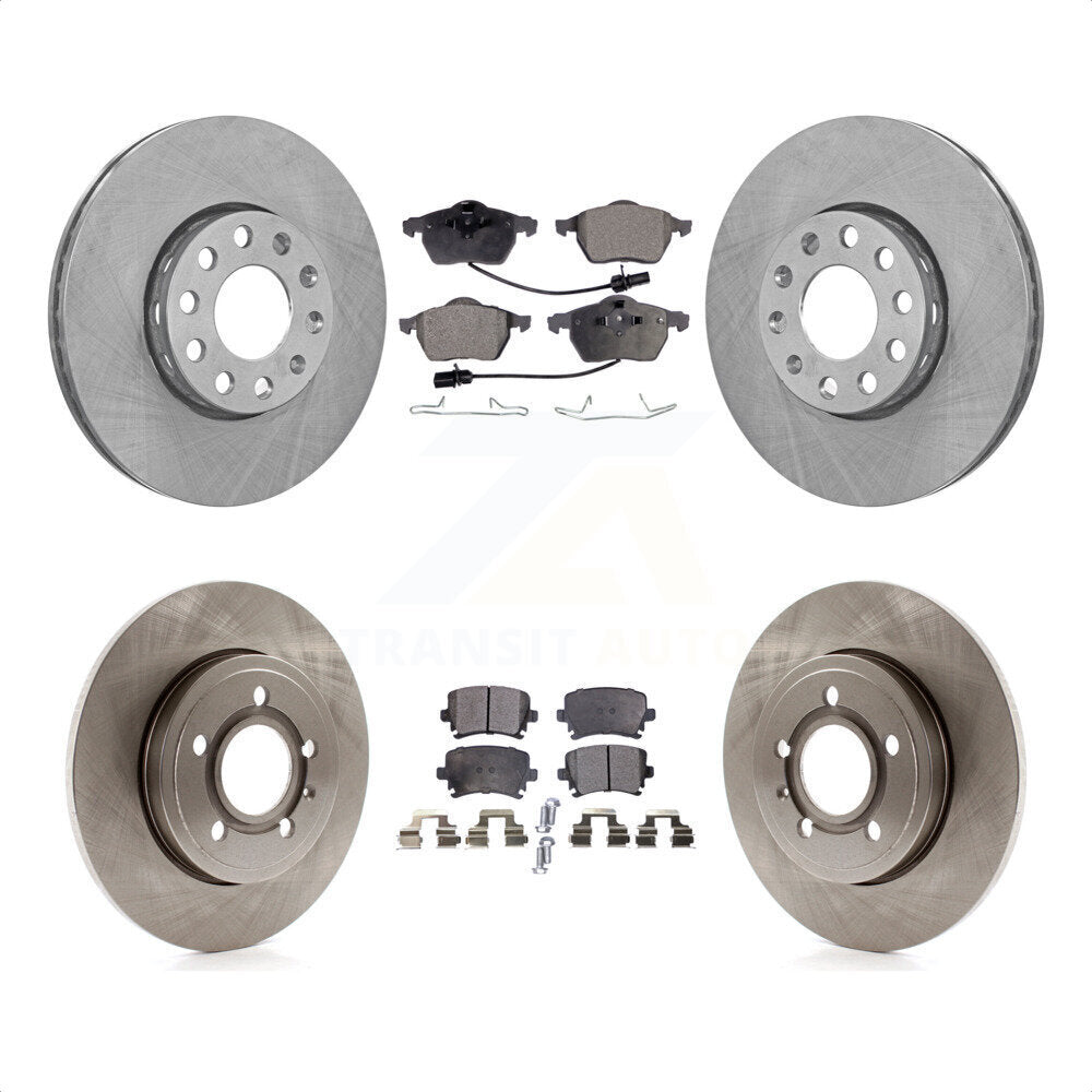 Front Rear Disc Brake Rotors And Ceramic Pads Kit For 2005-2006 Audi A4 Quattro