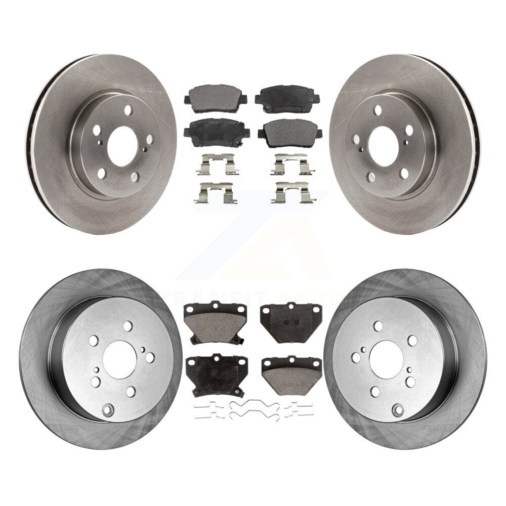 [Front+Rear] 2000 Toyota Celica GT Premium OE Brake Rotors & Ceramic Pads Kit For Max Braking