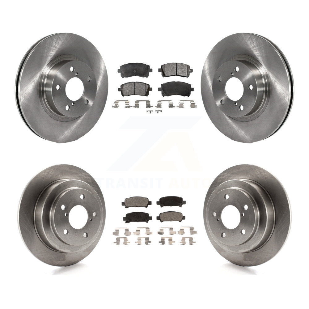 Front Rear Disc Brake Rotors And Ceramic Pads Kit For Subaru Forester Impreza