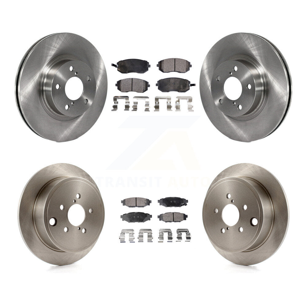 Front Rear Disc Brake Rotors And Ceramic Pads Kit For Subaru Impreza