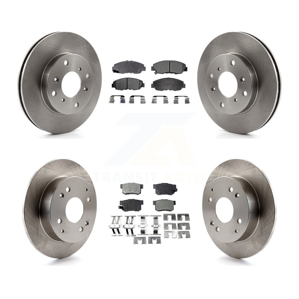 [Front+Rear] 98-02 Honda Accord Sedan with 2.3L Premium OE Brake Rotors & Ceramic Pads Kit For Max Braking