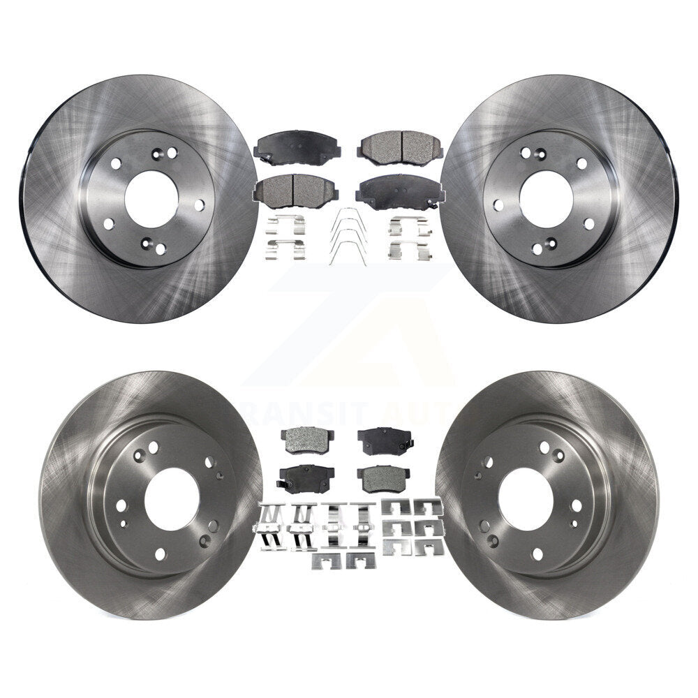 Front Rear Disc Brake Rotors And Ceramic Pads Kit For Honda Civic Acura ILX