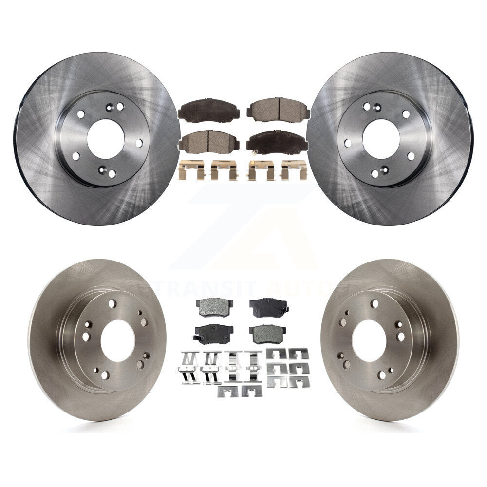Front Rear Disc Brake Rotors And Ceramic Pads Kit For Honda Accord