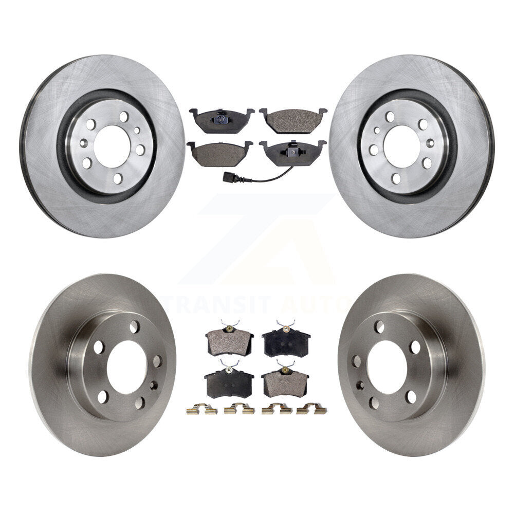 Front Rear Brake Rotor And Ceramic Pad Kit For Volkswagen Beetle Jetta Golf City