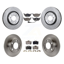 Front Rear Brake Rotor And Ceramic Pad Kit For Volkswagen Beetle Jetta Golf City
