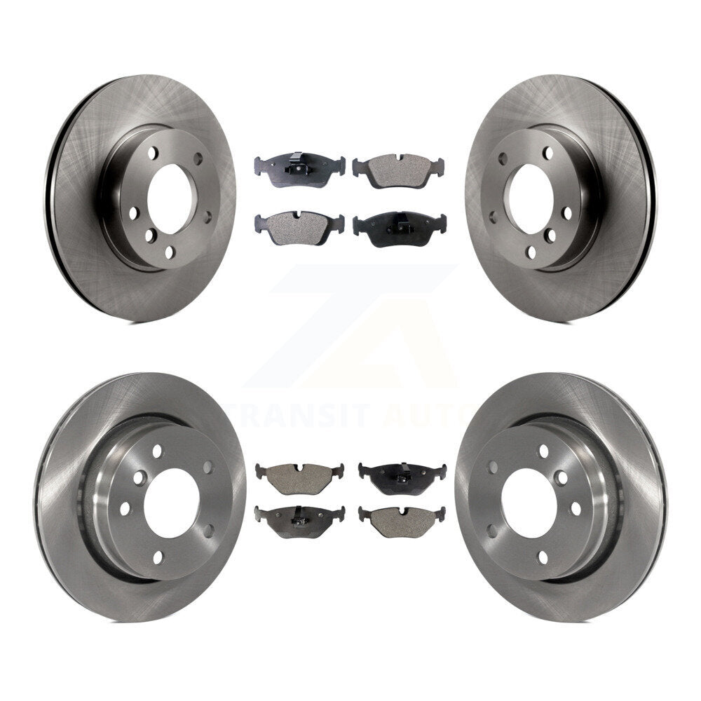 Front Rear Disc Brake Rotors And Ceramic Pads Kit For BMW 323i 323Ci 328i