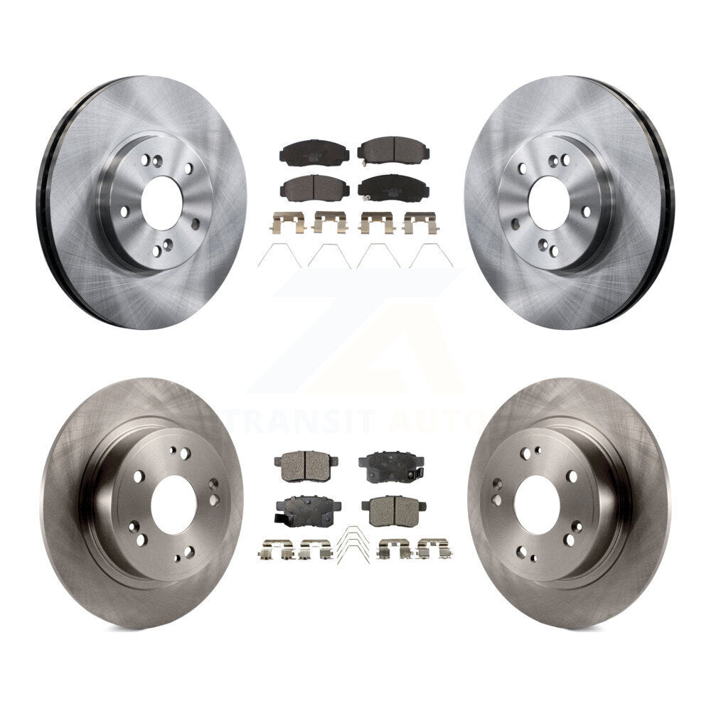 Front Rear Disc Brake Rotors And Ceramic Pads Kit For Honda Accord Acura TSX