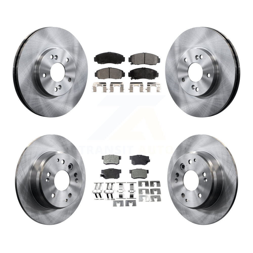 Front Rear Disc Brake Rotors And Ceramic Pads Kit For Acura TL