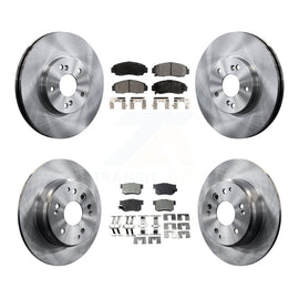 Front Rear Disc Brake Rotors And Ceramic Pads Kit For Acura TL