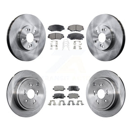 [Front+Rear] 2003-2008 Honda Pilot Premium OE Brake Rotors & Ceramic Pads Kit For Max Braking