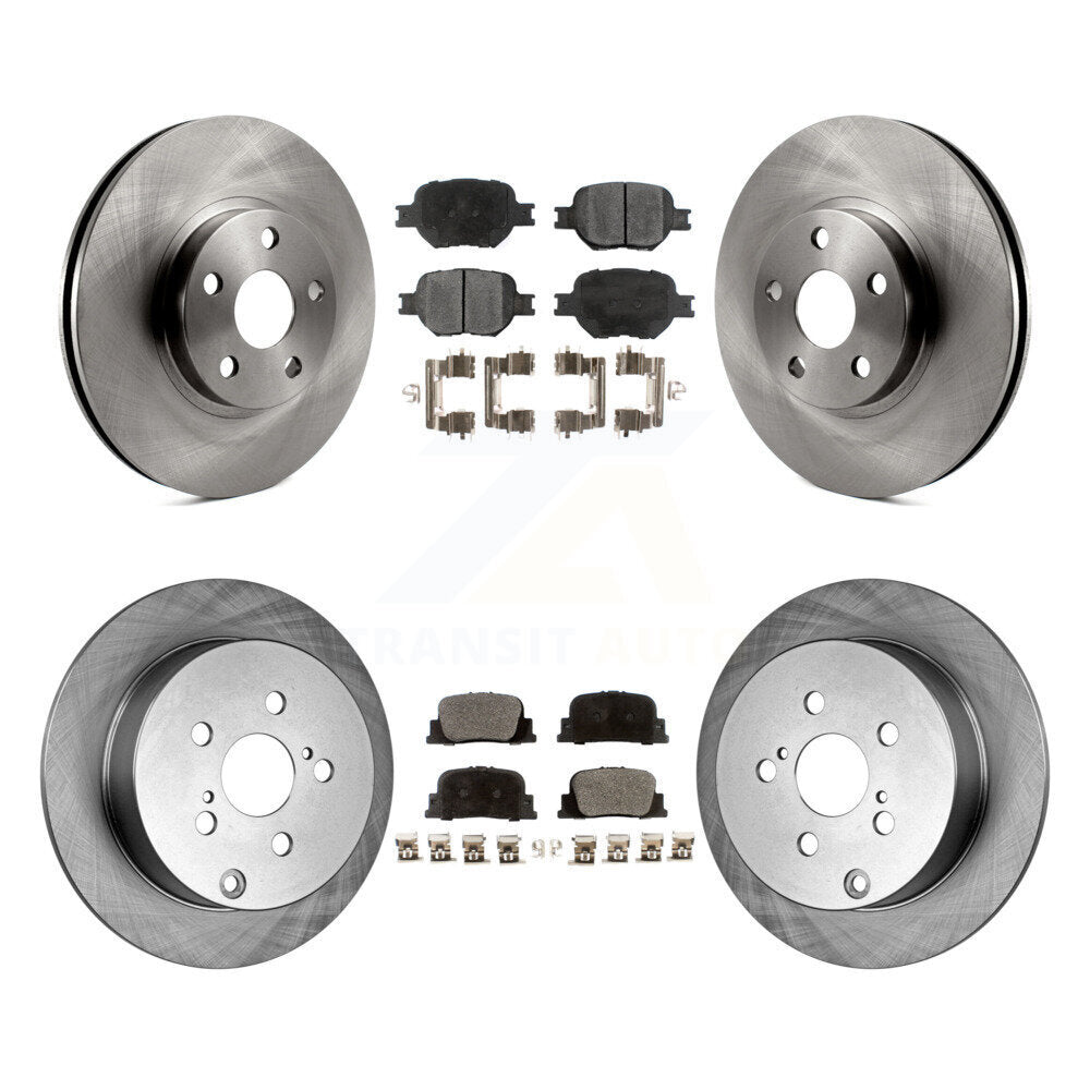 [Front+Rear] 2005-2010 Scion tC Premium OE Brake Rotors & Ceramic Pads Kit For Max Braking