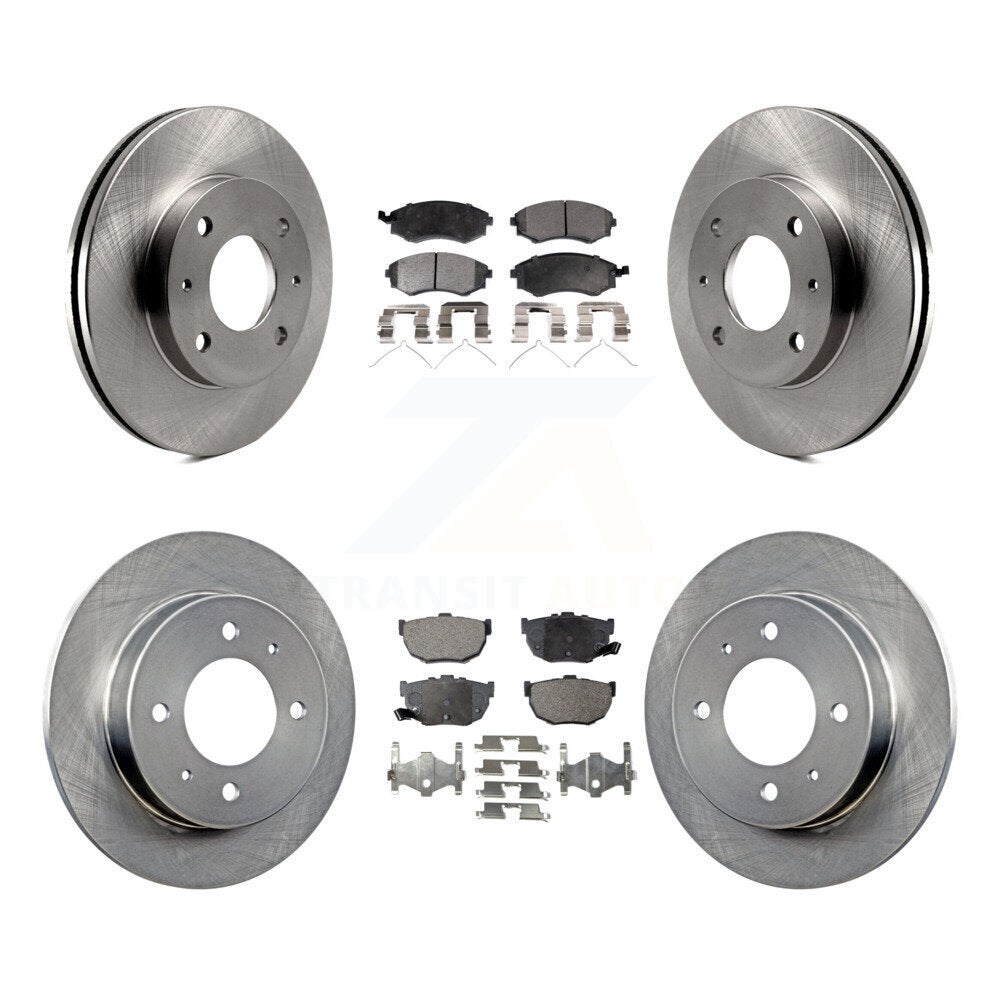 Front Rear Disc Brake Rotors And Ceramic Pads Kit For Hyundai Elantra Tiburon