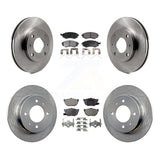 Front Rear Disc Brake Rotors And Ceramic Pads Kit For Hyundai Elantra Tiburon