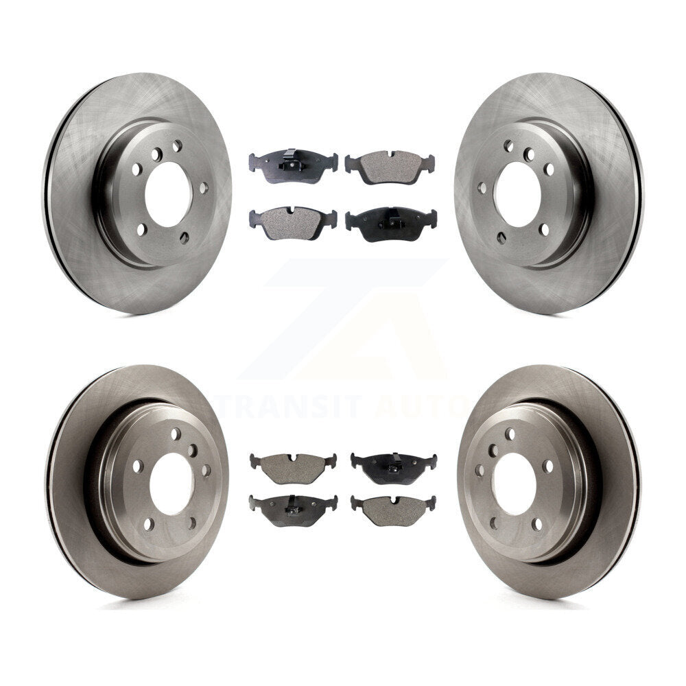 [Front+Rear] 2001-2005 BMW 325xi Premium OE Brake Rotors & Ceramic Pads Kit For Max Braking