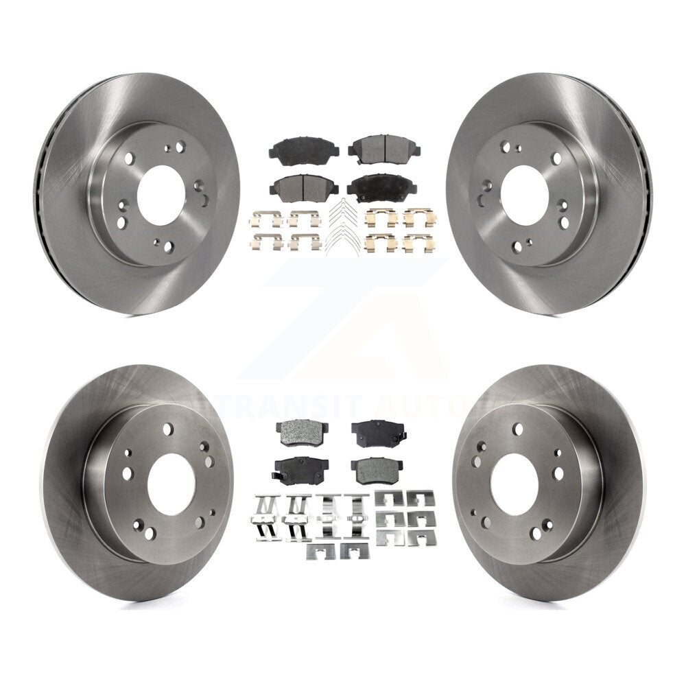Front Rear Disc Brake Rotors And Ceramic Pads Kit For Honda Civic Acura RSX