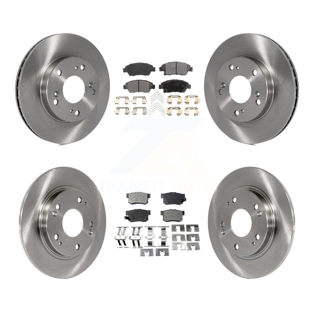 [Front+Rear] 2011-2015 Honda CR-Z Premium OE Brake Rotors & Ceramic Pads Kit For Max Braking