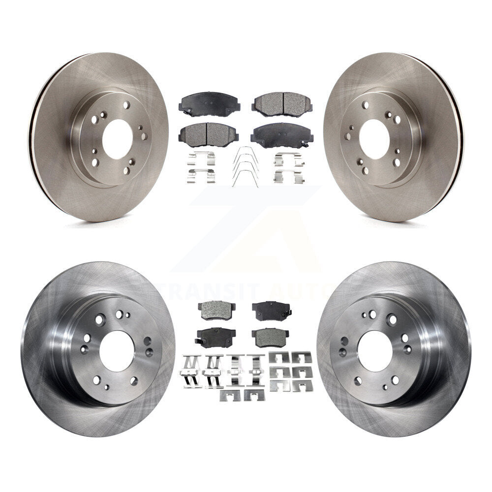 Front Rear Disc Brake Rotors And Ceramic Pads Kit For 2002-2004 Honda CR-V