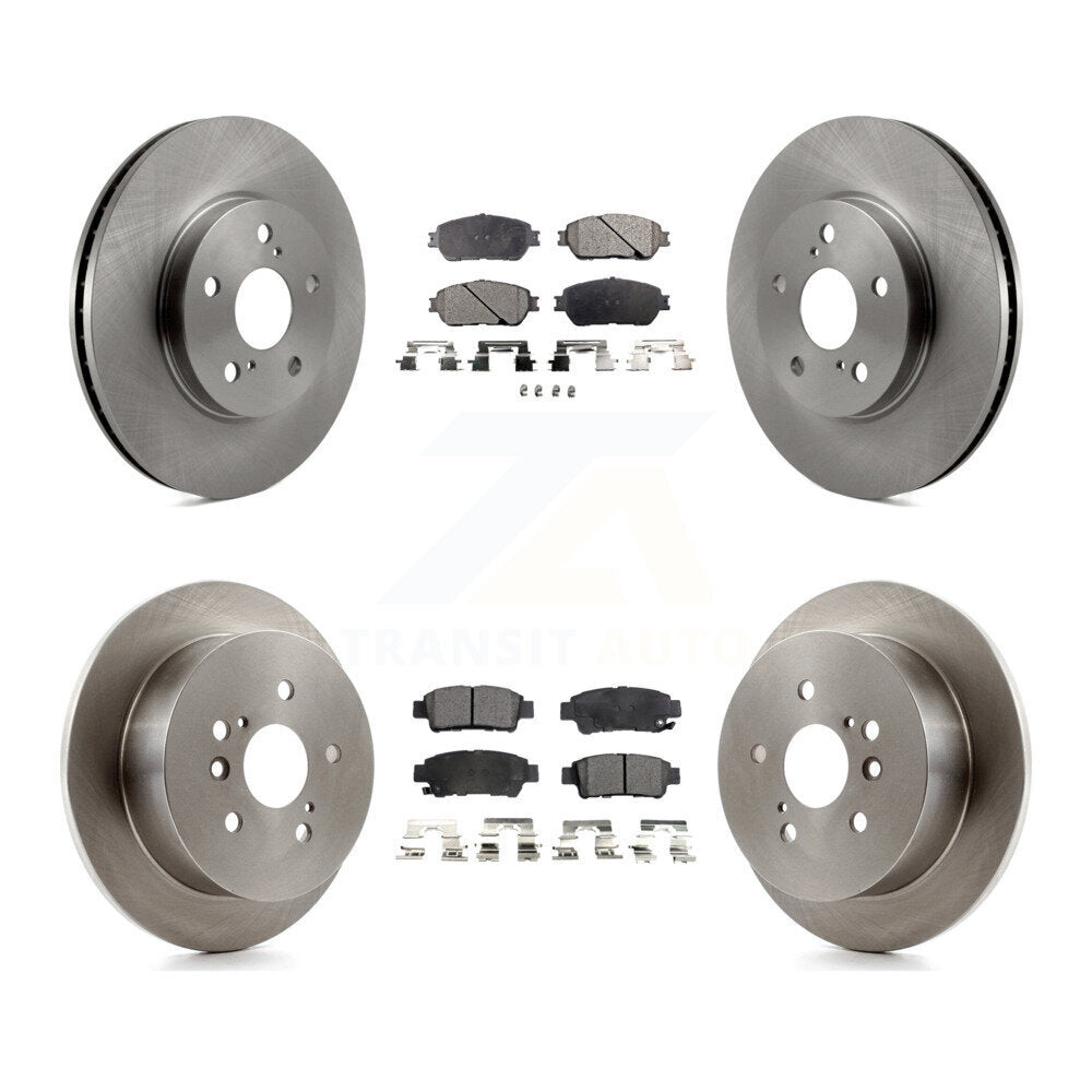 [Front+Rear] 2004-2010 Toyota Sienna Premium OE Brake Rotors & Ceramic Pads Kit For Max Braking