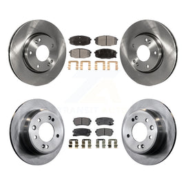 Front Rear Disc Brake Rotors And Ceramic Pads Kit For Hyundai Elantra
