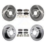 Front Rear Disc Brake Rotors Ceramic Pad Kit For Hyundai Tucson Kia Sportage FWD