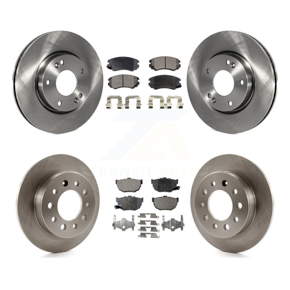 Front Rear Disc Brake Rotors And Ceramic Pads Kit For Hyundai Tiburon