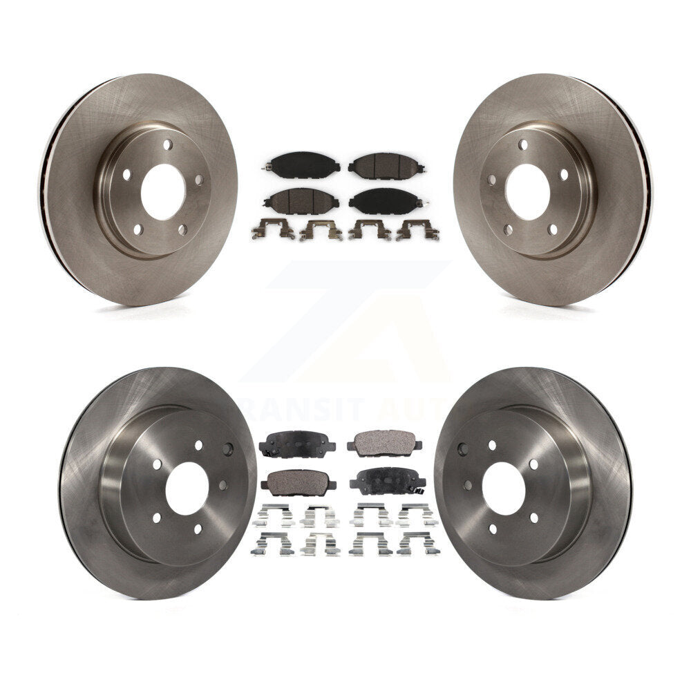[Front+Rear] 2016 Nissan Pathfinder From 11 15 Premium OE Brake Rotors & Ceramic Pads Kit For Max Braking
