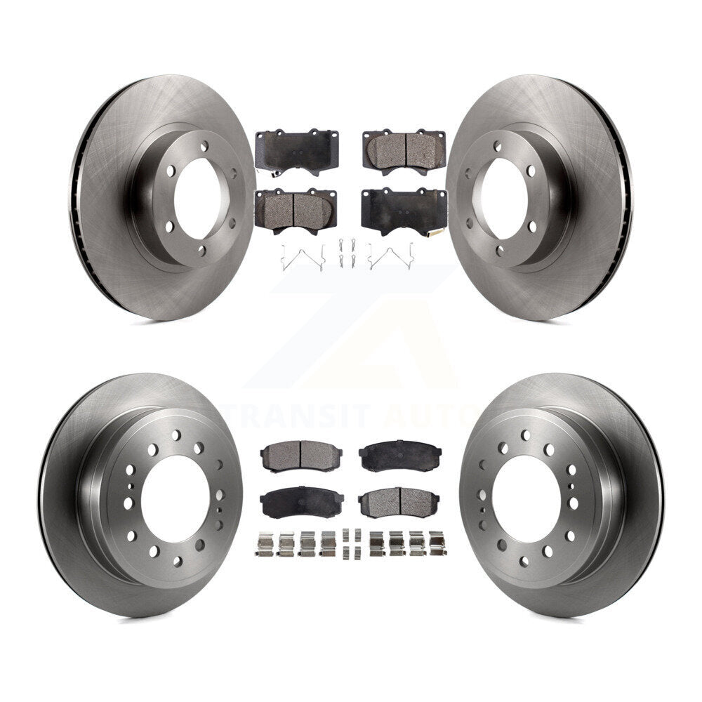 Front Rear Disc Brake Rotors And Ceramic Pads Kit For Toyota 4Runner Lexus GX470