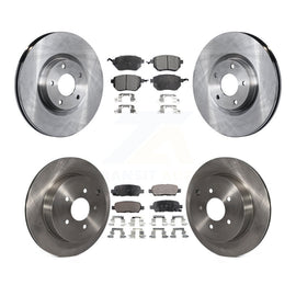 Front Rear Disc Brake Rotor Ceramic Pad Kit For Nissan Murano Infiniti FX35 FX45