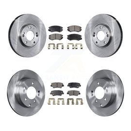 Front Rear Disc Brake Rotors And Ceramic Pads Kit For 2010-2011 Hyundai Azera