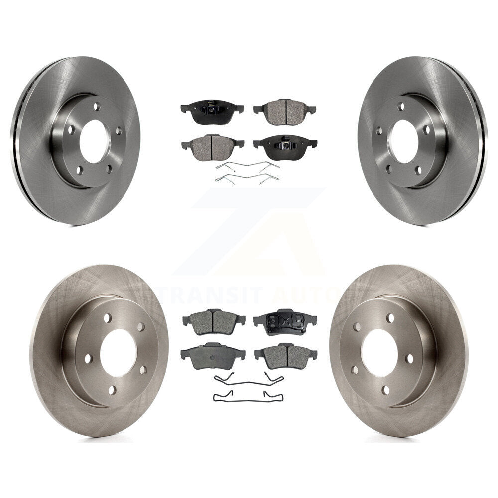 [Front+Rear] 2004-2005 Mazda 3 2.0L Premium OE Brake Rotors & Ceramic Pads Kit For Max Braking