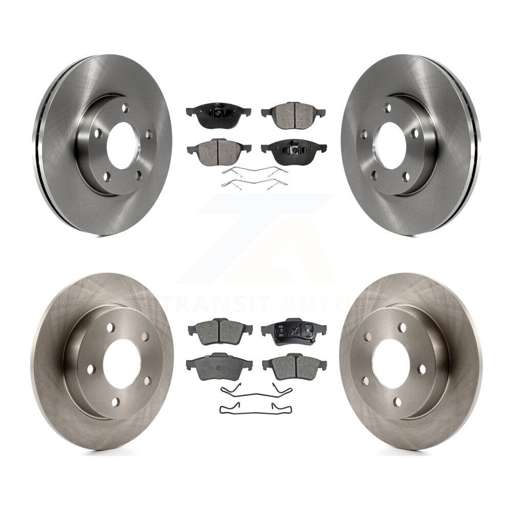 [Front+Rear] 2004-2005 Mazda 3 2.0L Premium OE Brake Rotors & Ceramic Pads Kit For Max Braking